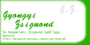 gyongyi zsigmond business card